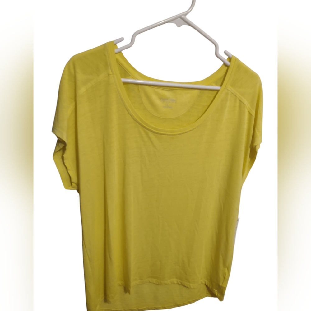 Calvin Klein Performance Yellow‎ Top Large Lightweight Classic Casual Colorful
